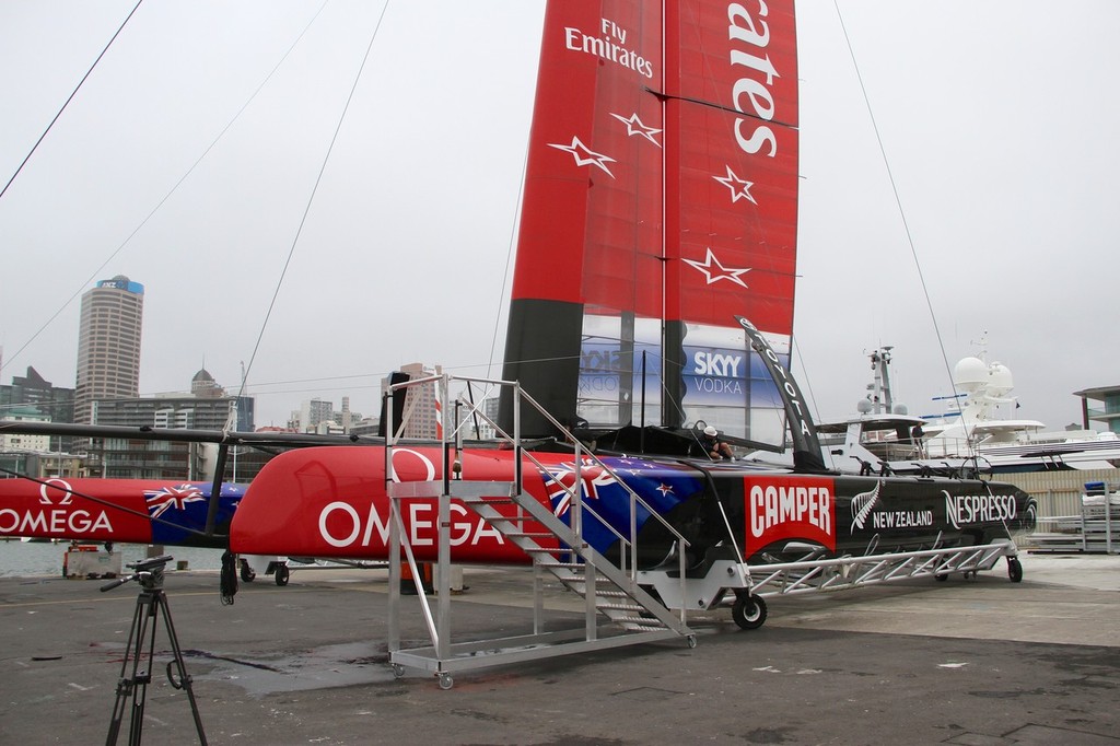 Emirates Team NZ AC72 Launch February 4, 2013 photo copyright Richard Gladwell www.photosport.co.nz taken at  and featuring the  class