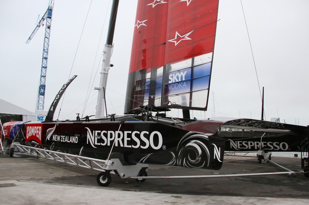 Emirates Team NZ AC72 Launch February 4, 2013 photo copyright Richard Gladwell www.photosport.co.nz taken at  and featuring the  class