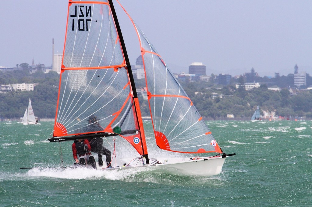 29er - Day 4, Oceanbridge Sail Auckland 2013 photo copyright Richard Gladwell www.photosport.co.nz taken at  and featuring the  class