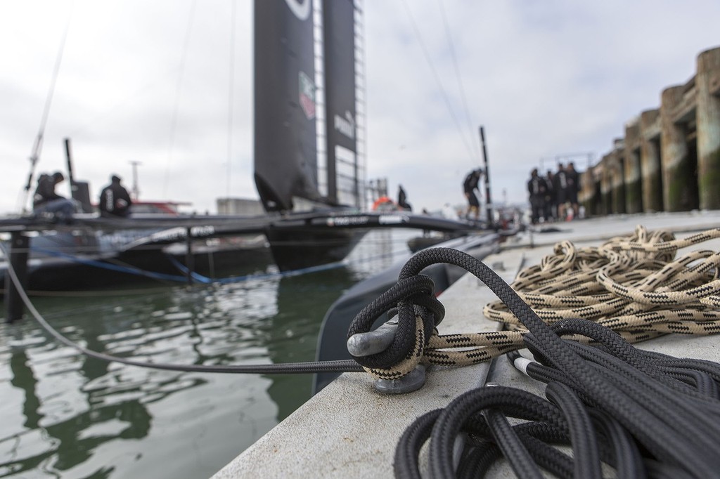 17 is back sailing / SFO Feb Testing Session / ORACLE TEAM USA / San Francisco (USA) / 04-02-2013 photo copyright Guilain Grenier Oracle Team USA http://www.oracleteamusamedia.com/ taken at  and featuring the  class