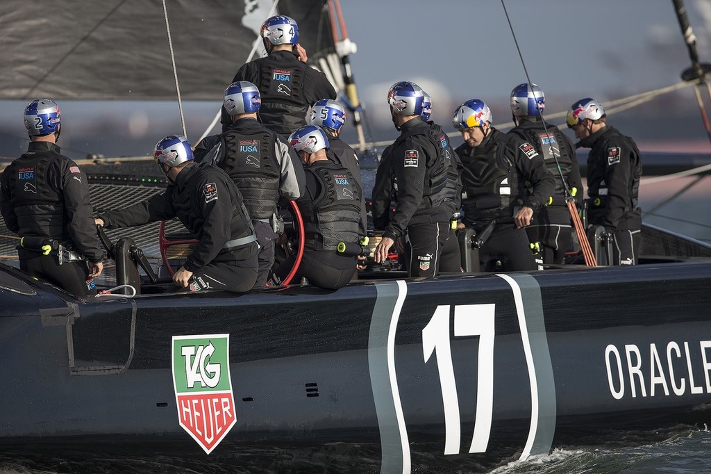 17 is back sailing / SFO Feb Testing Session / ORACLE TEAM USA  © Guilain Grenier Oracle Team USA http://www.oracleteamusamedia.com/
