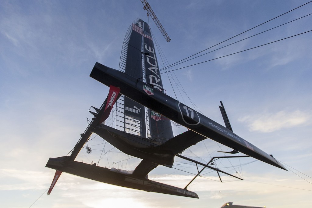 17 is back sailing / SFO Feb Testing Session / ORACLE TEAM USA / San Francisco (USA) / 04-02-2013 photo copyright Guilain Grenier Oracle Team USA http://www.oracleteamusamedia.com/ taken at  and featuring the  class