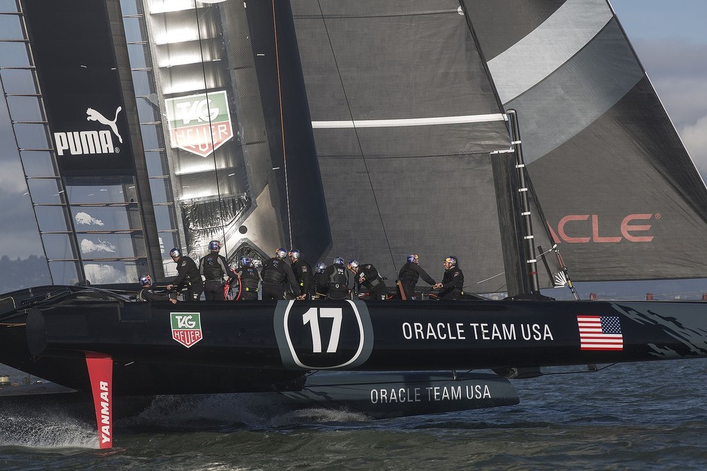 Oracle Team USA second sailing day, San Francisco, USA © Guilain Grenier Oracle Team USA http://www.oracleteamusamedia.com/