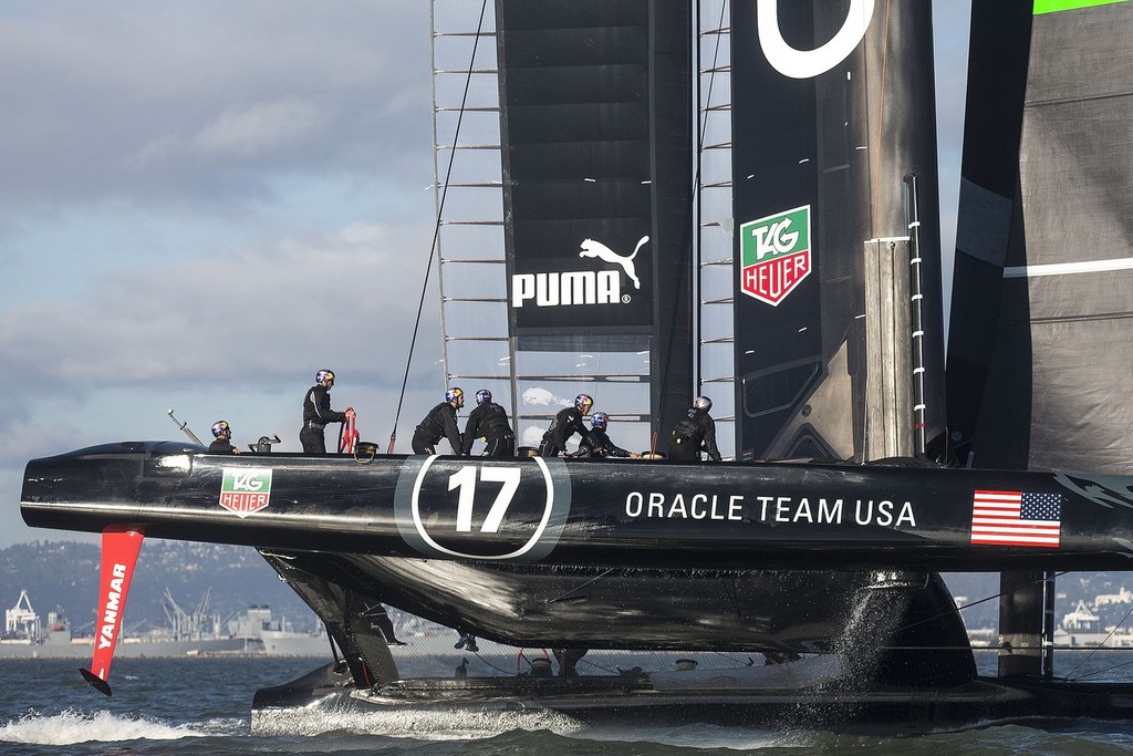 Oracle Team USA second sailing day, San Francisco, USA © Guilain Grenier Oracle Team USA http://www.oracleteamusamedia.com/