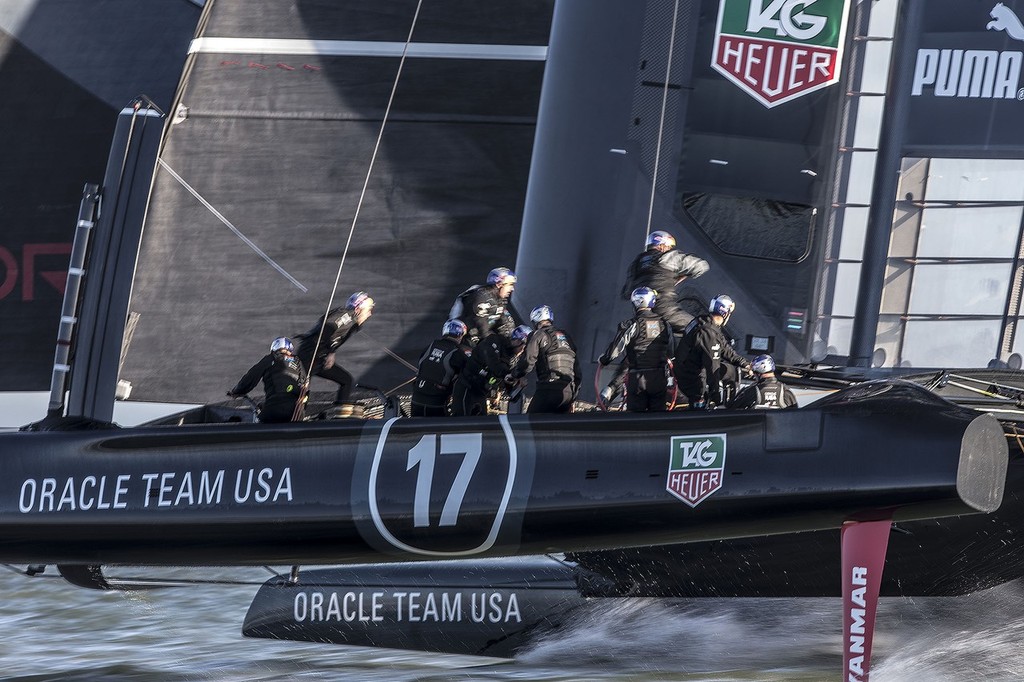 Oracle Team USA second sailing day, San Francisco, USA © Guilain Grenier Oracle Team USA http://www.oracleteamusamedia.com/