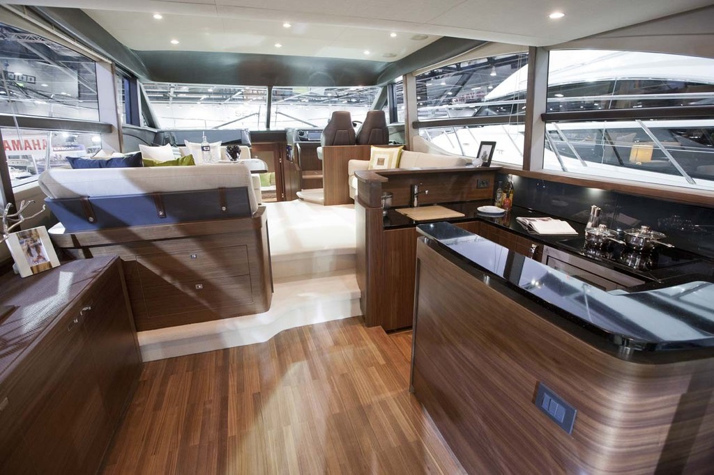 Onboard a 52 Princess Yacht on display for the global launch, at the Tullett Prebon London Boat Show, ExCeL, London. © onEdition http://www.onEdition.com