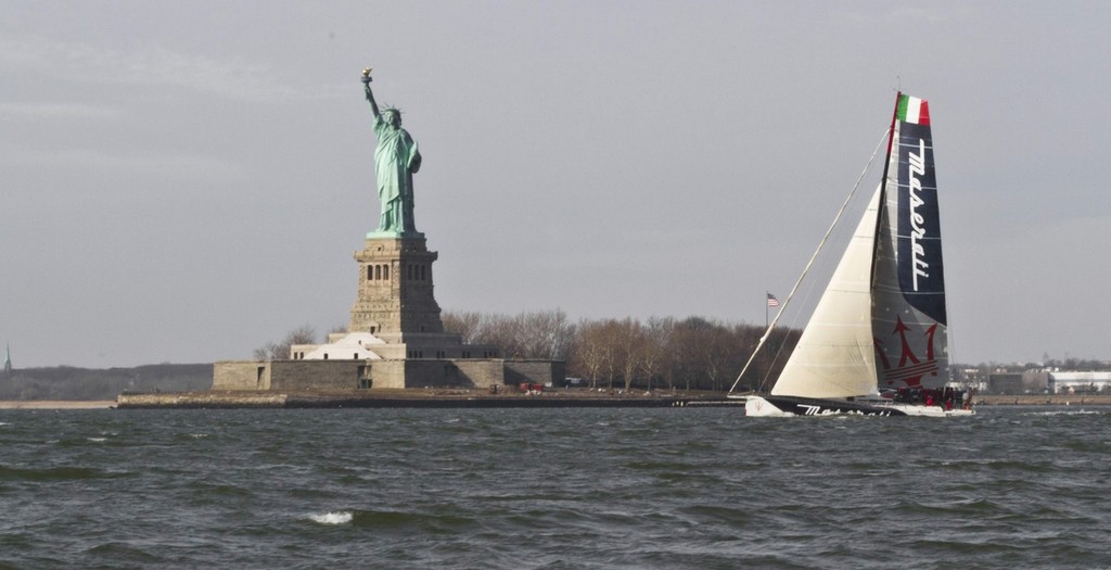 Maserati Yacht leaves New York for a record-breaking voyage to San Francisco photo copyright Maserati Challenge taken at  and featuring the  class