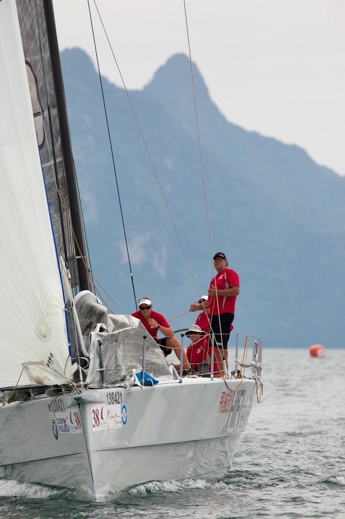 Royal Langkawi International Regatta 2013. HiFi, sailing in the Langkawi Geopark. © Guy Nowell http://www.guynowell.com