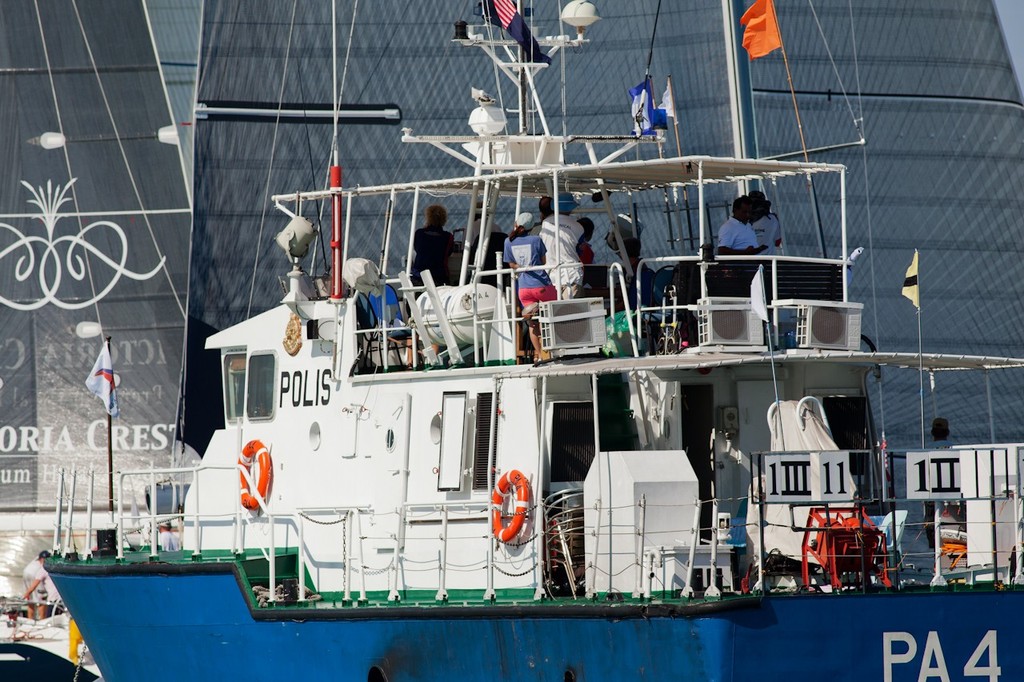 Royal Langkawi International Regatta 2013. A wall of sails at the boat end. © Guy Nowell http://www.guynowell.com