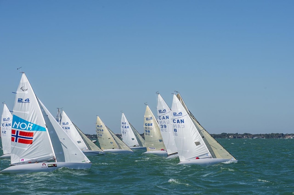 2.4MR Start - ISAF Sailing World Cup Miami 2013 © Walter Cooper http://waltercooperphoto.com/