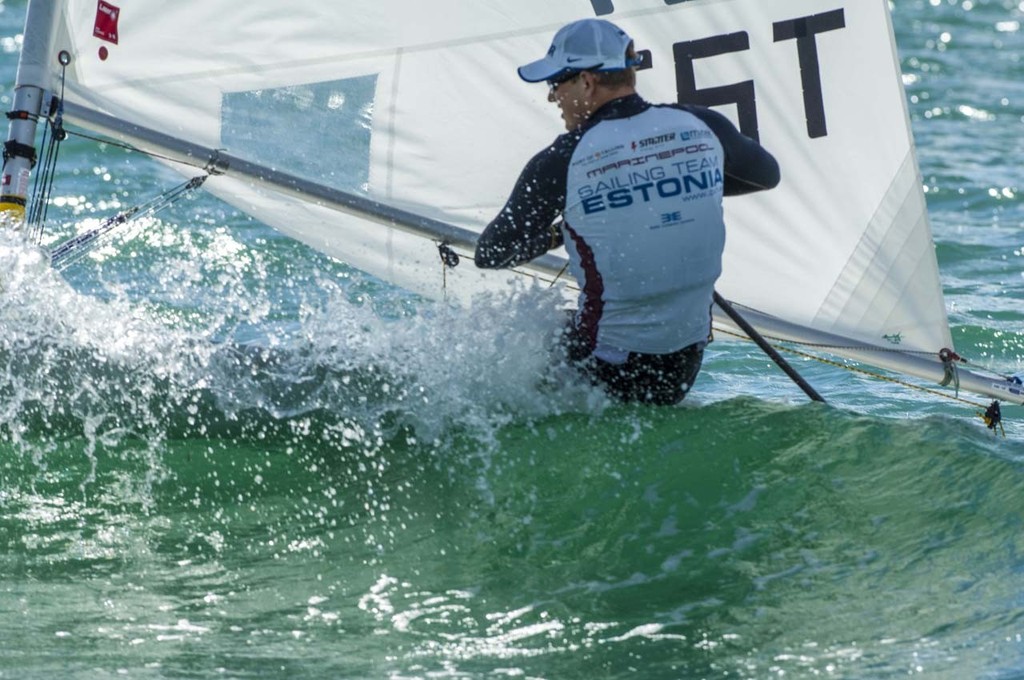 Division: Laser BOW #8224/SAIL #198224 Rammo, Karl-Martin - ISAF Sailing World Cup Miami 2013 © Walter Cooper http://waltercooperphoto.com/