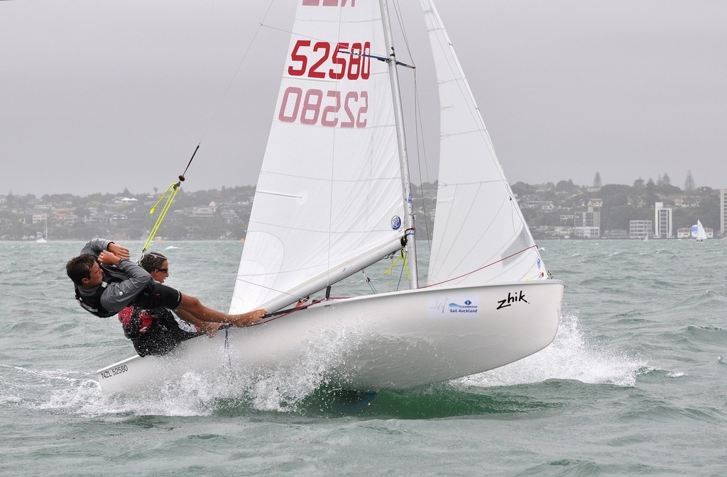 William Linkhorn and Alex Wotton - Oceanbridge Sail Auckland 2013 Day 3 photo copyright Suellen Hurling  taken at  and featuring the  class