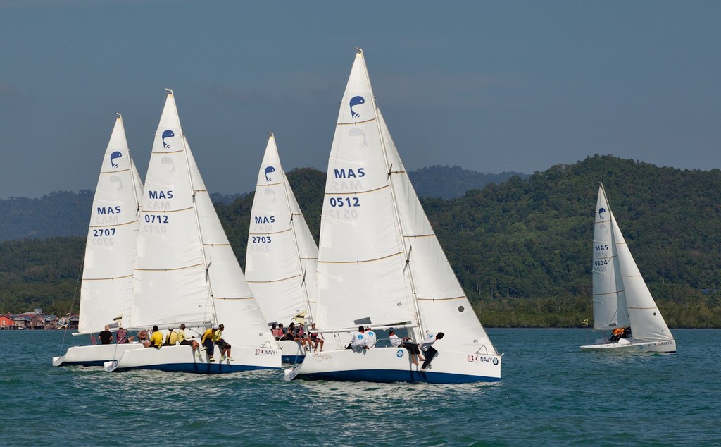 Royal Langkawi International Regatta 2013 - another contested start for the Platus. © Guy Nowell http://www.guynowell.com