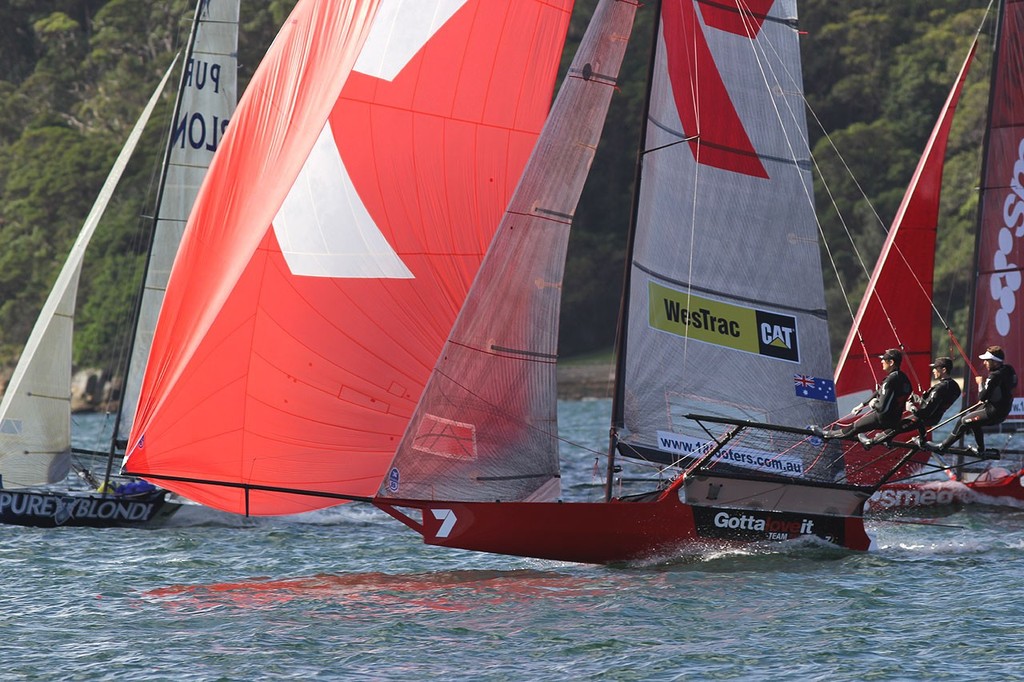 Gotta Love It 7 -  JJ Giltinan 18ft Skiff Championship 2013, Race 4 photo copyright Frank Quealey /Australian 18 Footers League http://www.18footers.com.au taken at  and featuring the  class