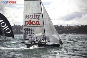 GBR92 - Pica - 18ft Skiff JJ Giltinan Championships 2013 photo copyright Beth Morley - Sport Sailing Photography http://www.sportsailingphotography.com taken at  and featuring the  class