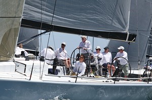 John ‘Willow’ Williams behind the helm of Calm. - TP52 Southern Cross Cup photo copyright  John Curnow taken at  and featuring the  class