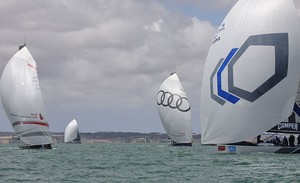 Calm 2 closest with Hooligan and Shogun V in the middle and Calm in the background. - Southern Cross Cup photo copyright  John Curnow taken at  and featuring the  class