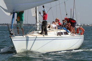 Weekend Option, helmed by Sabina Rosser, perform well in conditions not suited to heavier boats - Port Phillip Women&rsquo;s Championship Series photo copyright  Alex McKinnon Photography http://www.alexmckinnonphotography.com taken at  and featuring the  class