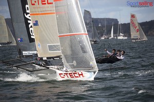 C-Tech - 18ft Skiff JJ Giltinan Championships 2013 photo copyright Beth Morley - Sport Sailing Photography http://www.sportsailingphotography.com taken at  and featuring the  class