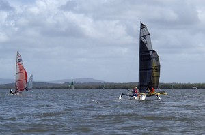 Weta Dueling in the Great Race - Gold Coast to Brisbane Great Race photo copyright Peter Schwarzel taken at  and featuring the  class