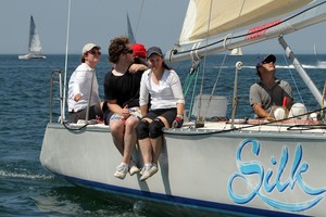 Silk led the fleet around the course until being pipped at the post for line honours by Frenzy - Port Phillip Women&rsquo;s Championship Series photo copyright  Alex McKinnon Photography http://www.alexmckinnonphotography.com taken at  and featuring the  class