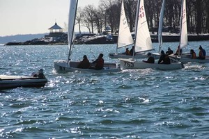 Saturday brought slightly more wind and colder air to the racecourse. 
Photo by Tom Spelman photo copyright Tom Spelman taken at  and featuring the  class
