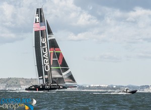 Oracle Team USA - San Francisco - February 8, 2013 photo copyright Erik Simonson www.pressure-drop.us http://www.pressure-drop.us taken at  and featuring the  class