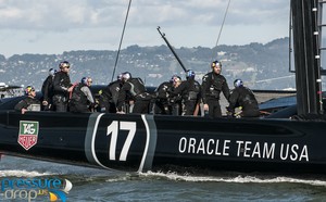 Oracle Team USA - San Francisco - February 8, 2013 photo copyright Erik Simonson www.pressure-drop.us http://www.pressure-drop.us taken at  and featuring the  class