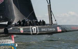 Oracle Team USA - San Francisco - February 8, 2013 photo copyright Erik Simonson www.pressure-drop.us http://www.pressure-drop.us taken at  and featuring the  class