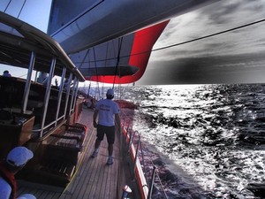 From on board Athos photo copyright Richard Langdon/Ocean Images taken at  and featuring the  class