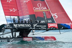 Emirates Team New Zealand's second AC72, NZL5 goes for it's first shake down sail. 12/2/2013 - Emirates Team NZ - AC72 Aotearoa February 12, 2013 photo copyright Chris Cameron/ETNZ http://www.chriscameron.co.nz taken at  and featuring the  class