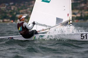 Tom Burton (WA) - winner of Laser Standard Rigs - 2012 Audi Australian Laser championship photo copyright Dane Lojek taken at  and featuring the  class