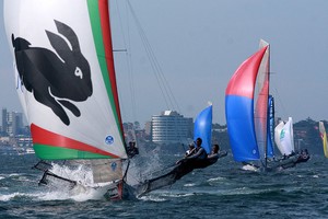 JJ Giltinan 18ft Skiff Championship photo copyright Frank Quealey /Australian 18 Footers League http://www.18footers.com.au taken at  and featuring the  class