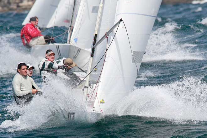 In third place and earning every bit of it, was Fifteen. - 2013 Etchells NSW State Championship © Howard Wright /IMAGE Professional Photography http://www.imagephoto.com.au