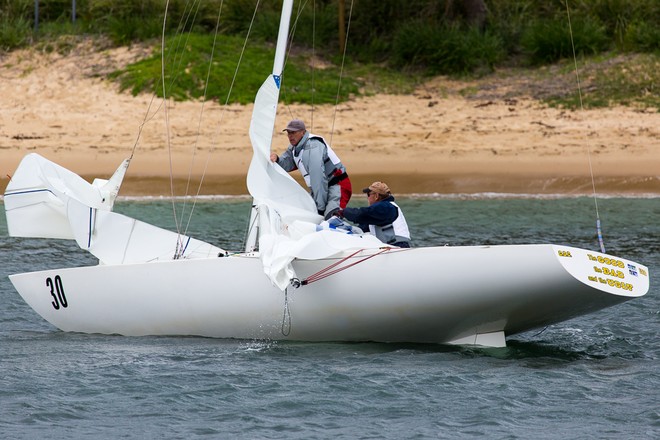 Running aground is never much fun. - 2013 Etchells NSW Championship &copy; Kylie Wilson Positive Image