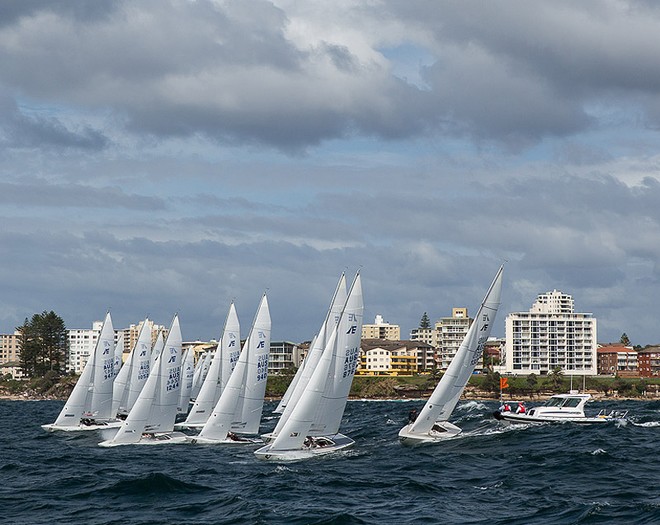 Etchells action off Cronulla beach. - 2013 Etchells NSW State Championship © Kylie Wilson Positive Image - copyright http://www.positiveimage.com.au/etchells