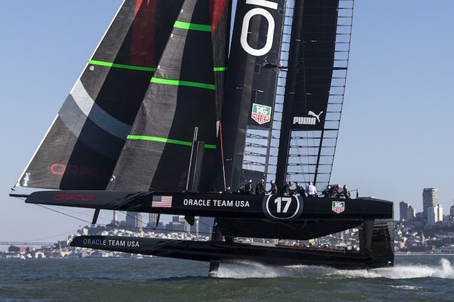Oracle Team USA - Foiling in San Francisco © Guilain Grenier Oracle Team USA http://www.oracleteamusamedia.com/