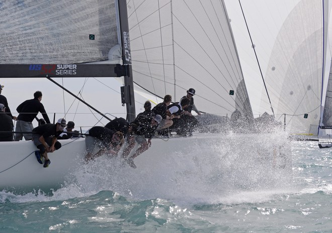 Miami March 9 2013 Gaastra TP52 World Championships, final day, flying down-wind ©  Rick Tomlinson http://www.rick-tomlinson.com