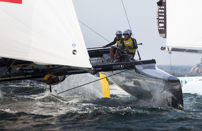 SAP Extreme Sailing Team - 2013 Extreme Sailing Series Act 1 © Lloyd Images http://lloydimagesgallery.photoshelter.com/