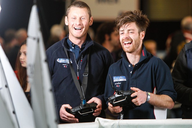 Joe Glanfield and Luke Patience launch their Rio 2016 campaign at the RYA Dinghy Show, Alexandra Palace on Sunday 3 March ©  Paul Wyeth / RYA http://www.rya.org.uk