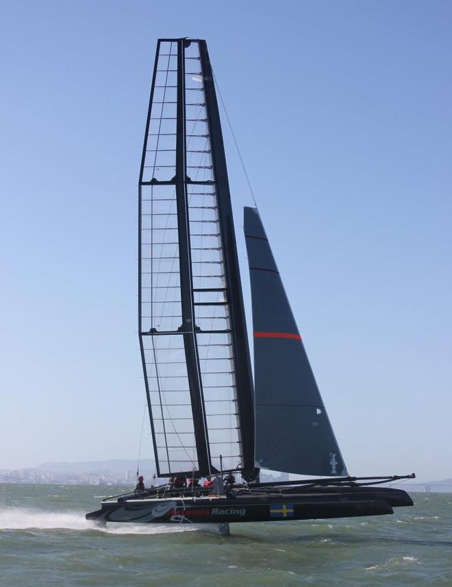 Artemis Racing launches foiling AC45 onto San Francisco Bay © Artemis Racing http://www.artemisracing.com