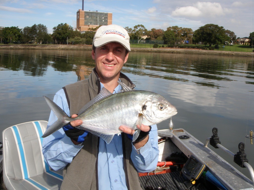 Carl caught this silver trevally during one of our bream competitions. Shame it wasn't a bream photo copyright Gary Brown taken at  and featuring the  class