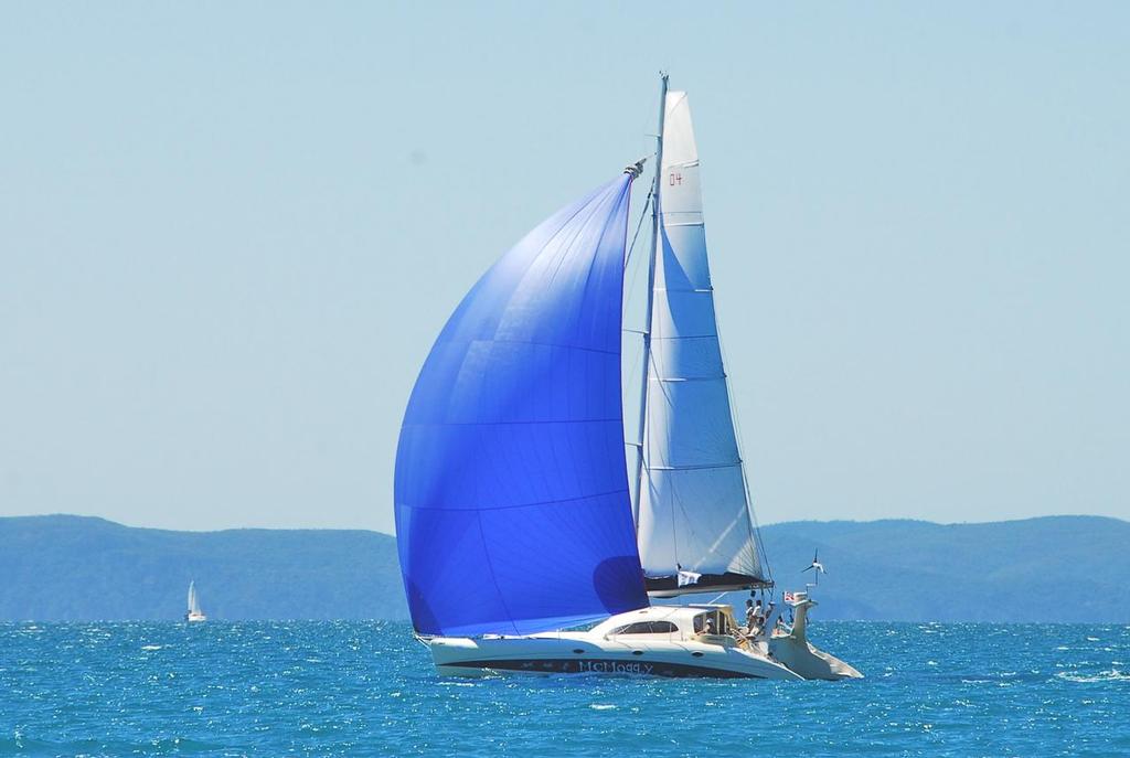 McMOggy showing her newfound pace in the Whitsundays - Allyacht Spars Brisbane to Gladstone Multihull Yacht Race © Peter Hackett