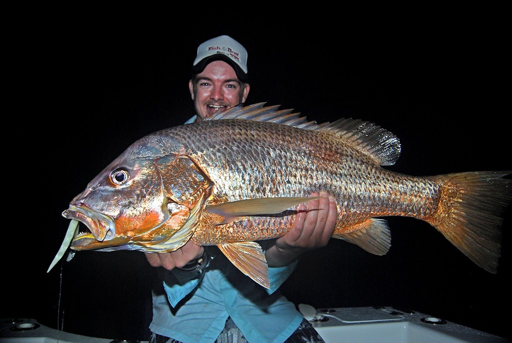 This trophy fingermark took a Got Stryper Pintail from the States (http://www.gotstryper.com/).  Note the single pointed tail more in the stickbait style. © Lee Brake