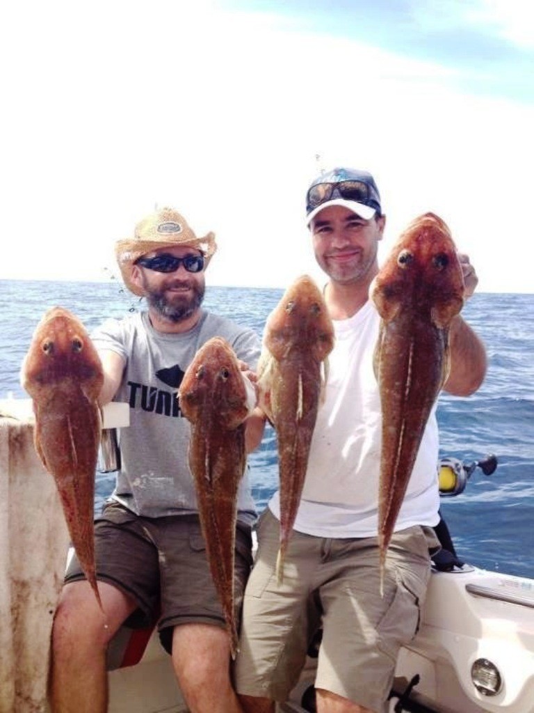 King flathead are a great capture , Glen Bayer and Michael McLeod. © Carl Hyland