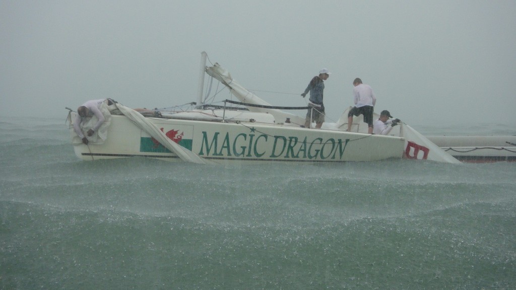 Down the mast KABOOM! - Match Race Thailand Open Nationals 2013 © Alex Samaras