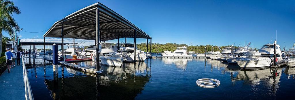 Boating enthusiasts can inspect the full line of Riviera boats at the impressive red carpet under cover new model boat show photo copyright Riviera . http://www.riviera.com.au taken at  and featuring the  class