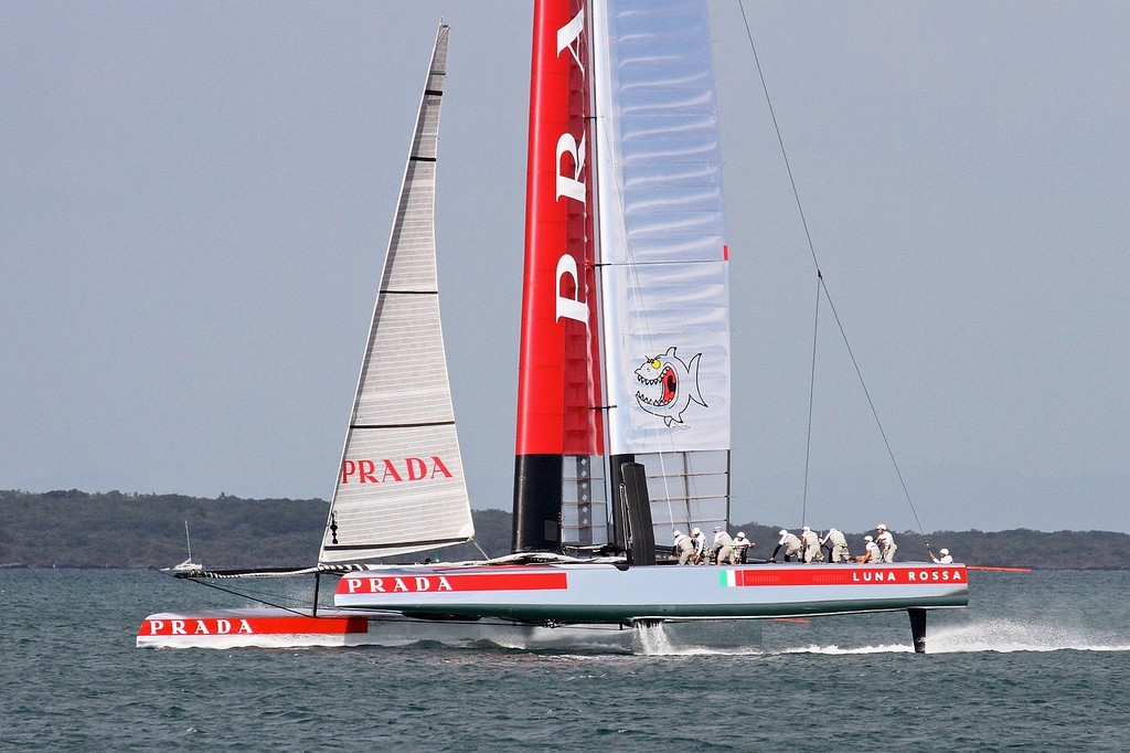 Luna Rossa - AC72 Race Practice - Takapuna March 8, 2013 photo copyright Richard Gladwell www.photosport.co.nz taken at  and featuring the  class