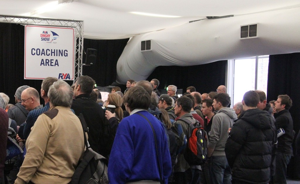 Part of the large audience following the dinghy coaching session photo copyright Sail-World.com http://www.sail-world.com taken at  and featuring the  class