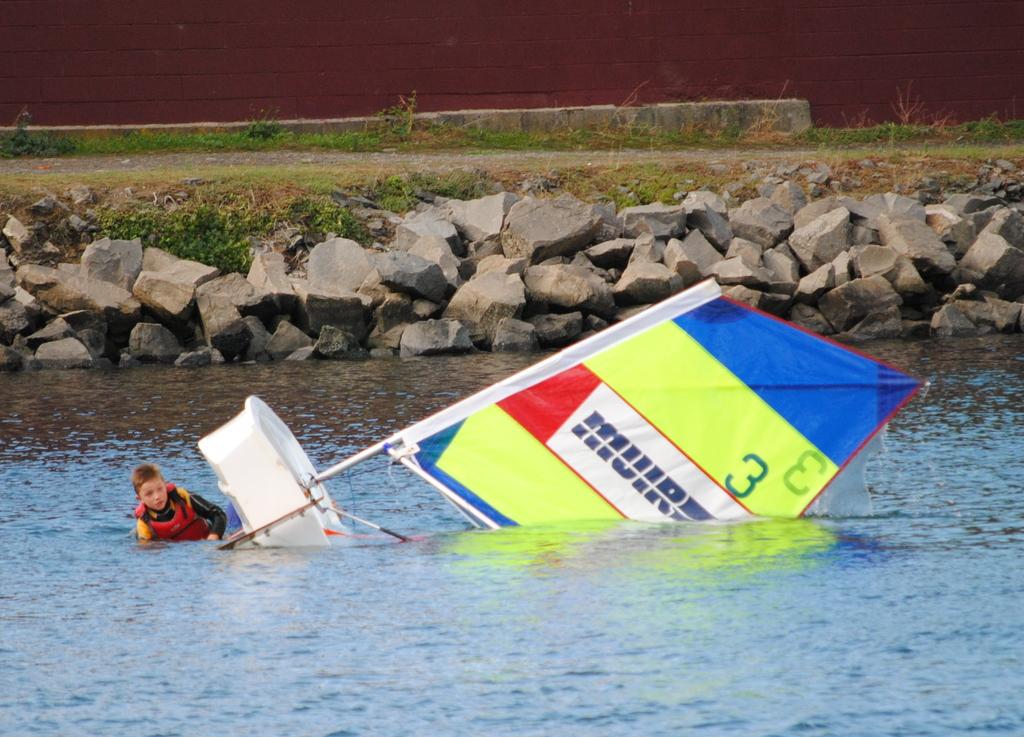 The Opti is nearly back up again photo copyright Peter Campbell taken at  and featuring the  class